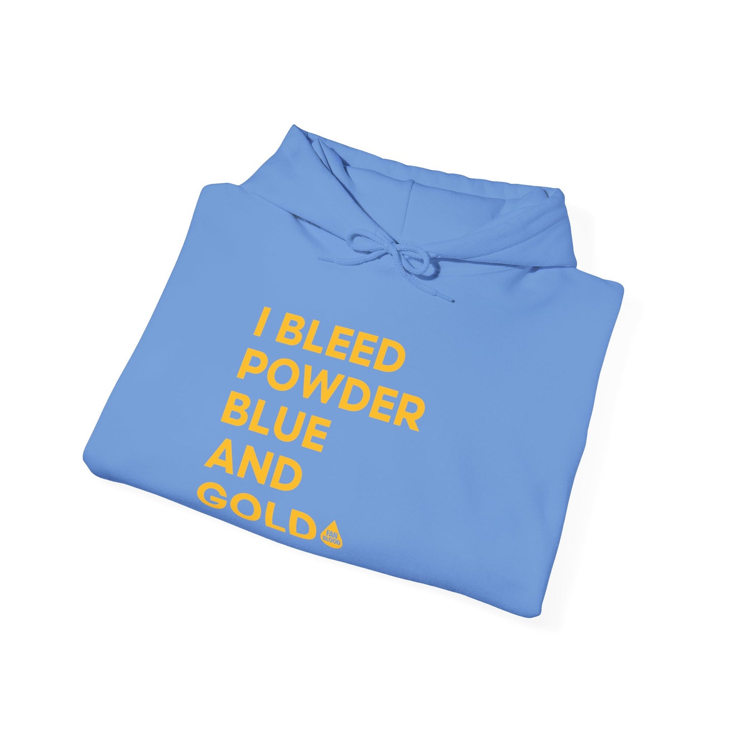I Bleed Powder Blue & Gold Hoodie