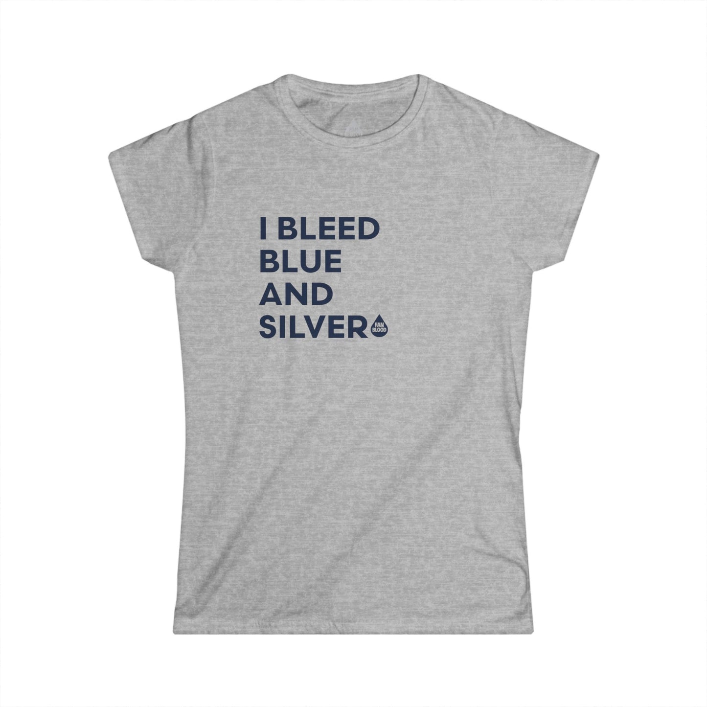 I Bleed Blue & Silver Women's T