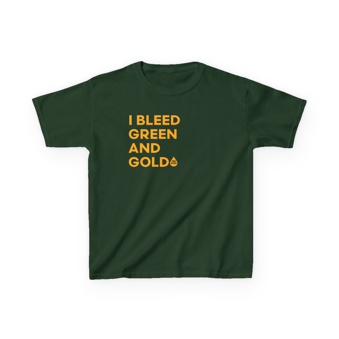 I Bleed Green & Gold Kid's T
