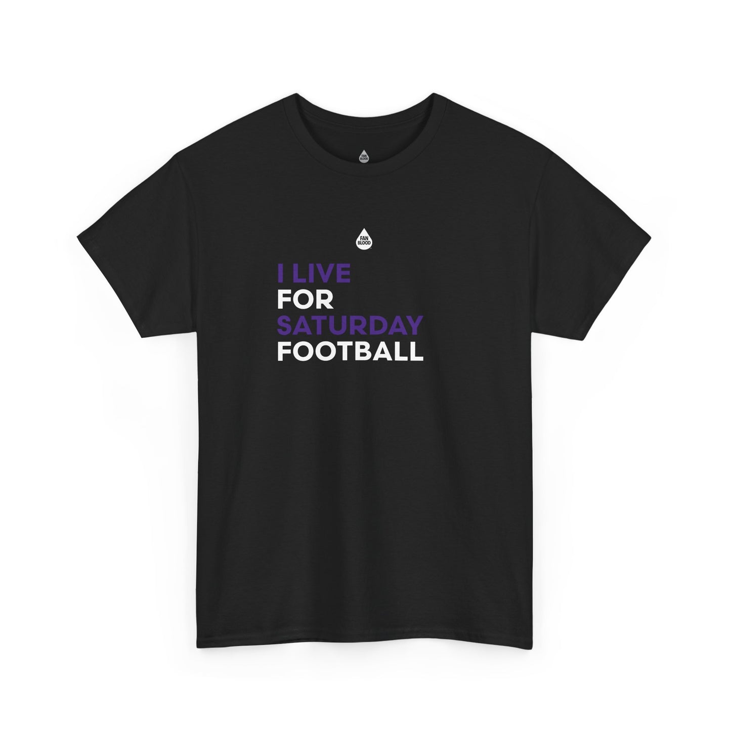 Purple & White Saturday Football T-Shirt