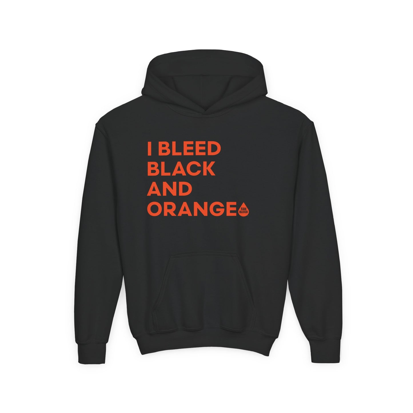 I Bleed Black & Orange Kid's Hoodie