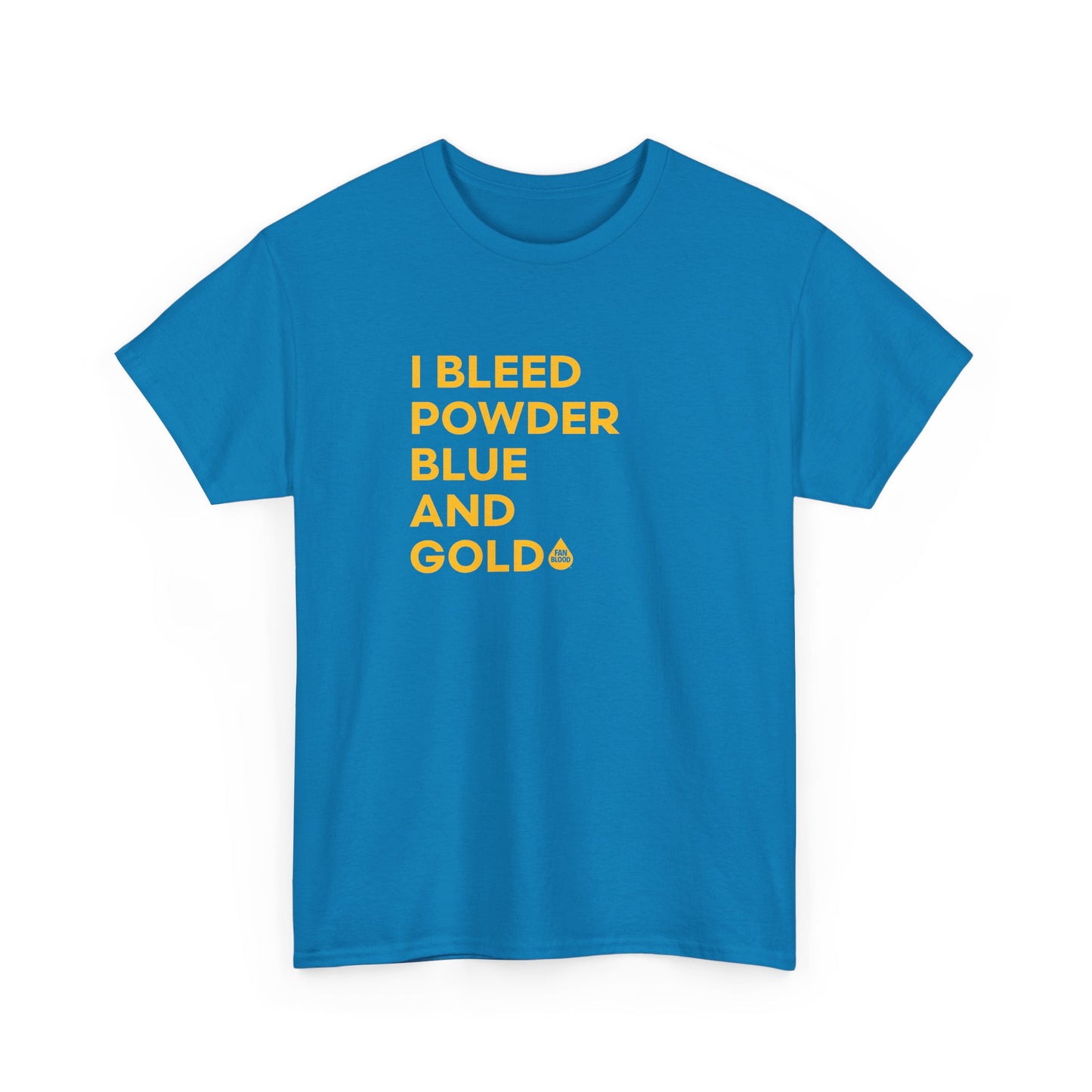 I Bleed Powder Blue & Gold T
