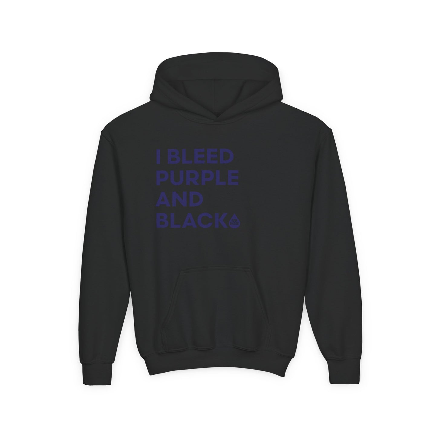 I Bleed Purple & Black Kid's Hoodie