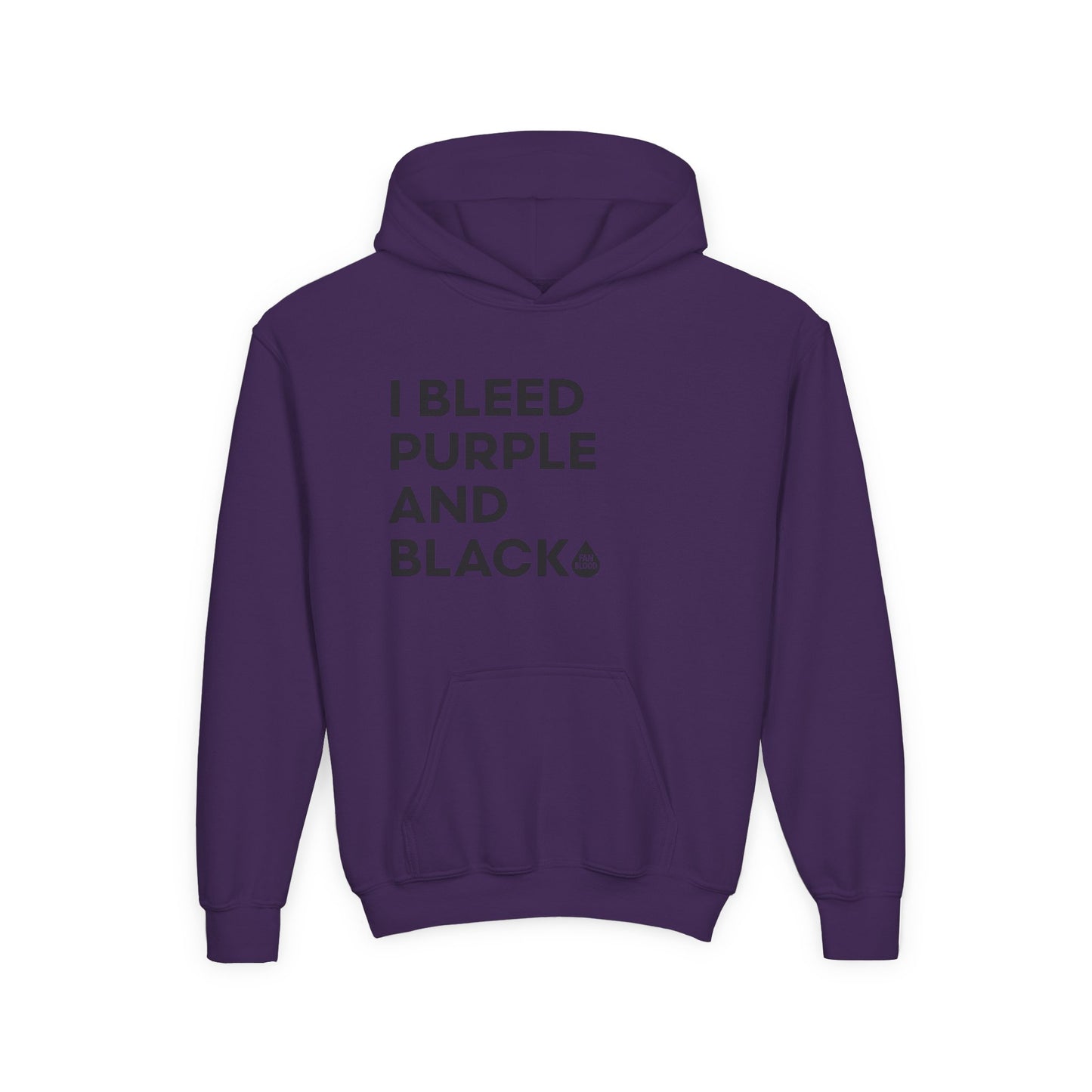 I Bleed Purple & Black Kid's Hoodie