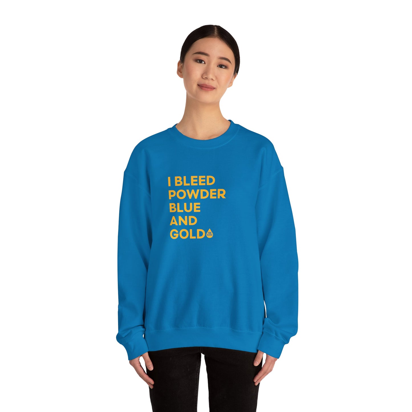 I Bleed Powder Blue & Gold Sweatshirt