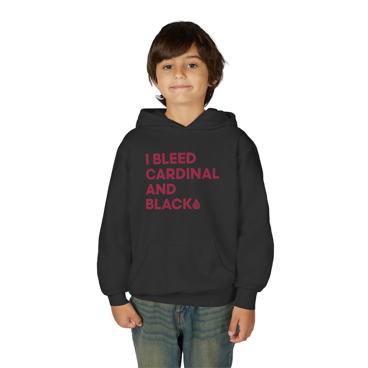 I Bleed Cardinal & Black Kid's Hoodie