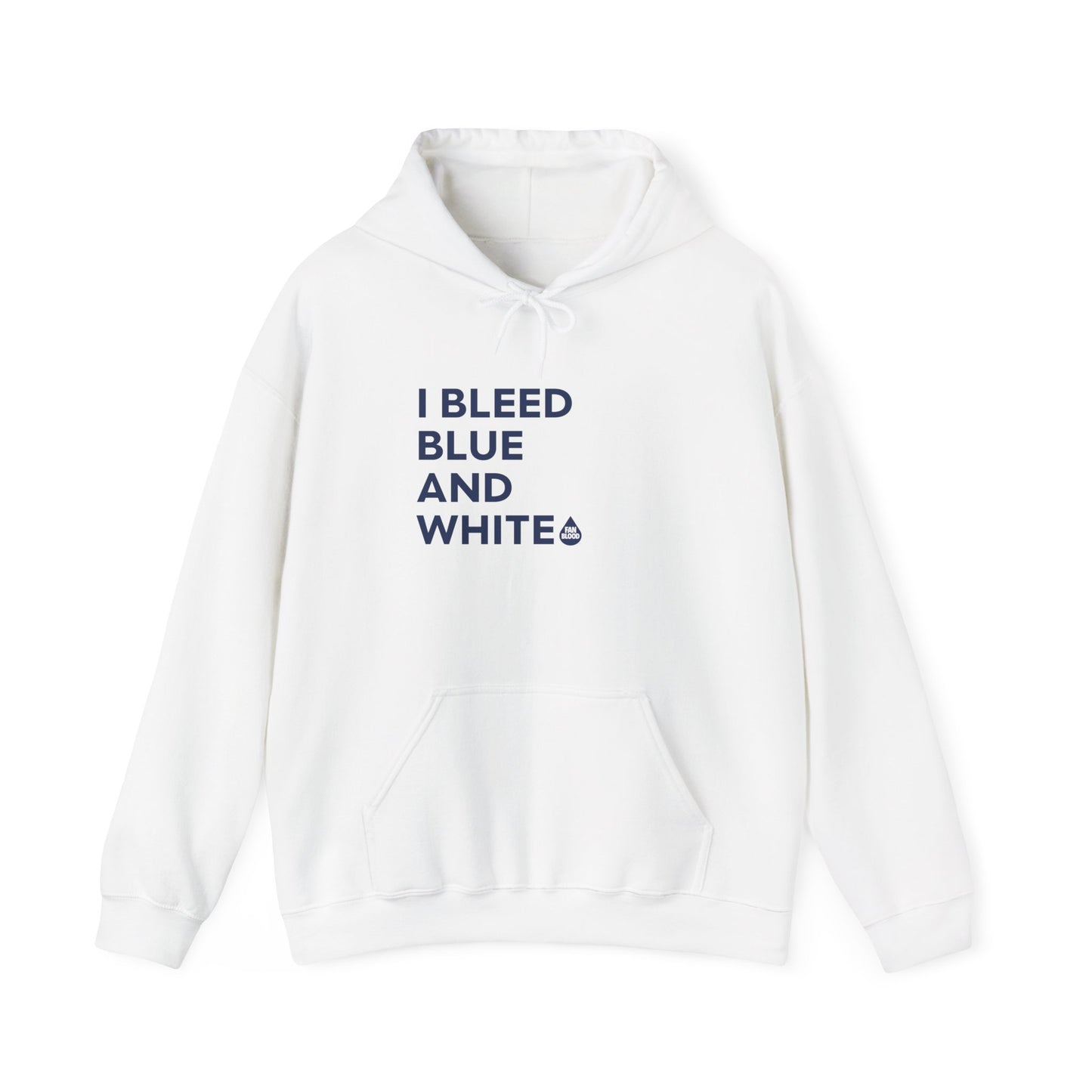 I Bleed Blue & White Hoodie