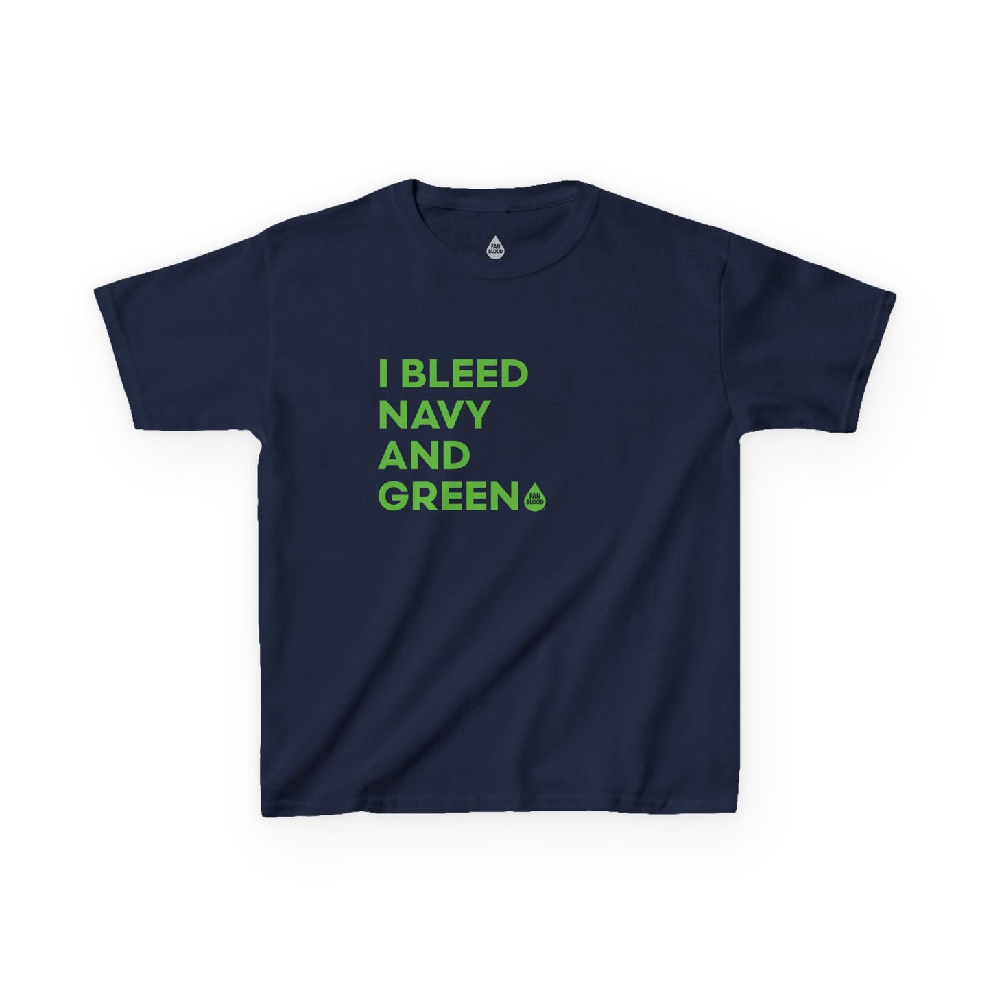 I Bleed Navy & Green Kid's T