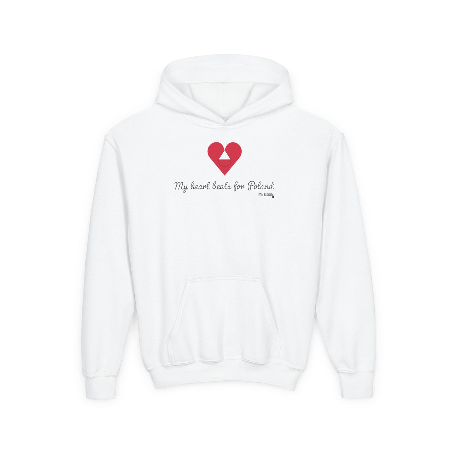 Poland Heart Beats Kid's Hoodie