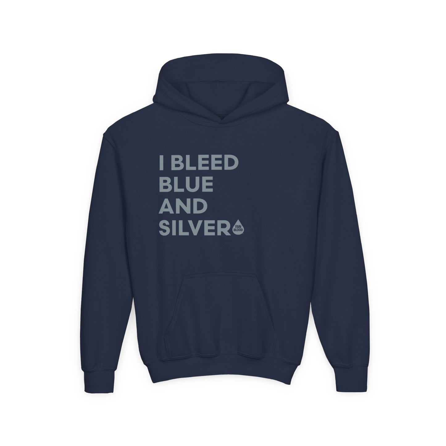 I Bleed Blue & Silver Kid's Hoodie