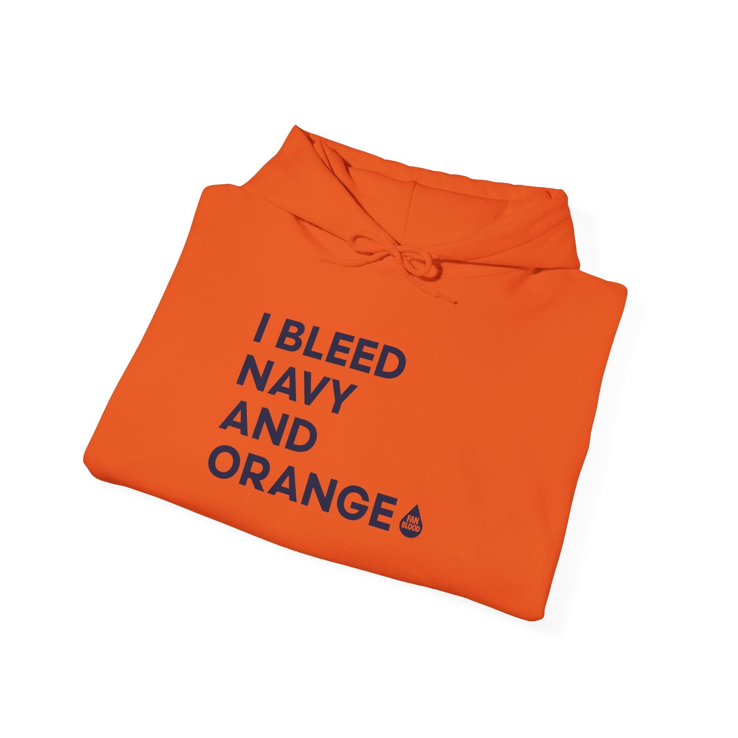 I Bleed Navy & Orange Hoodie