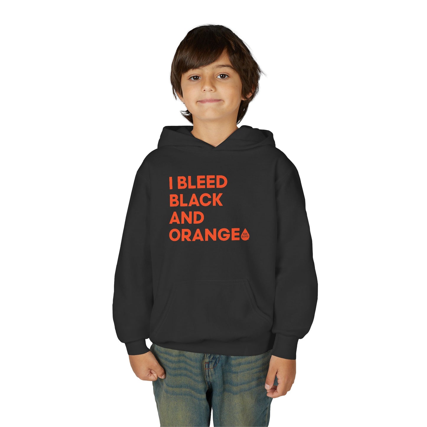 I Bleed Black & Orange Kid's Hoodie