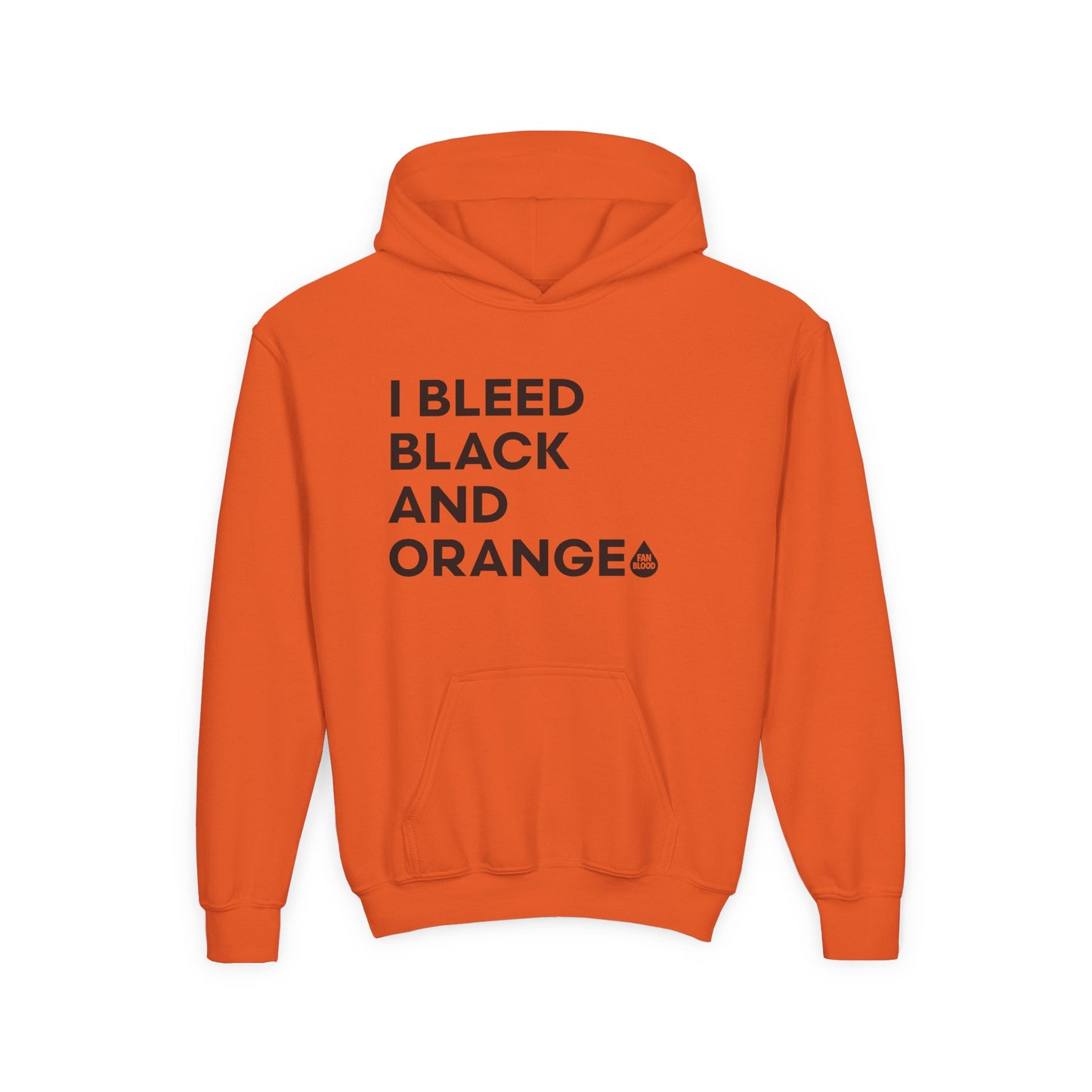 I Bleed Black & Orange Kid's Hoodie