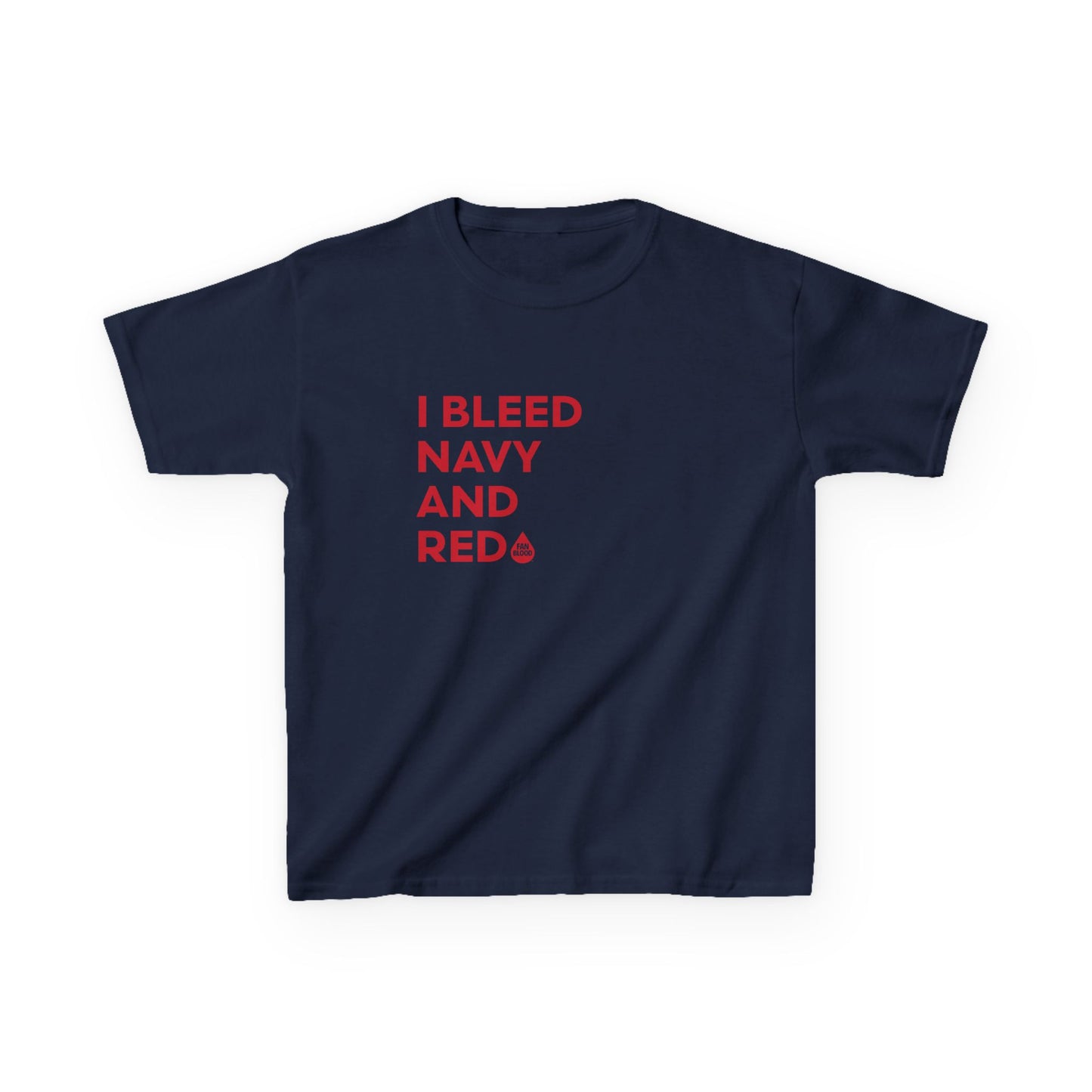 I Bleed Navy & Red Kid's T