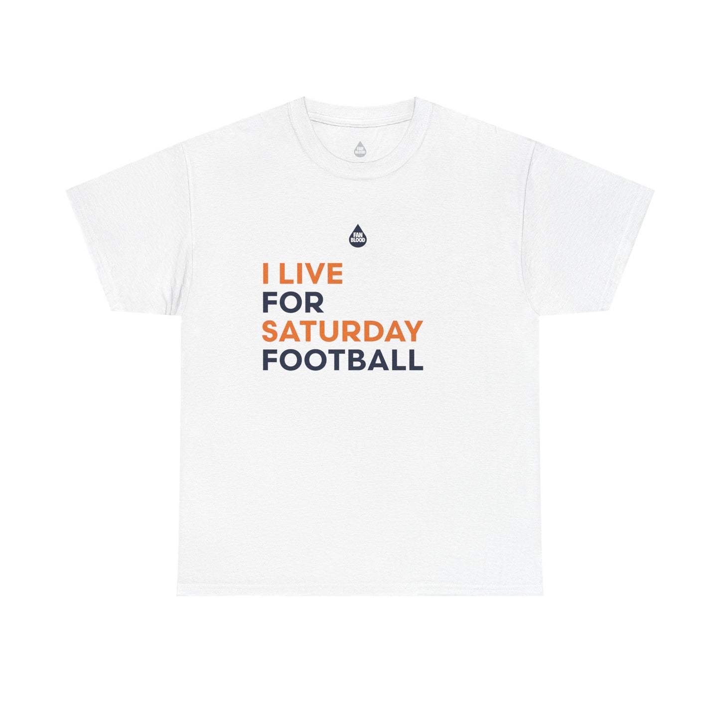 Navy & Orange Saturday Football T-Shirt