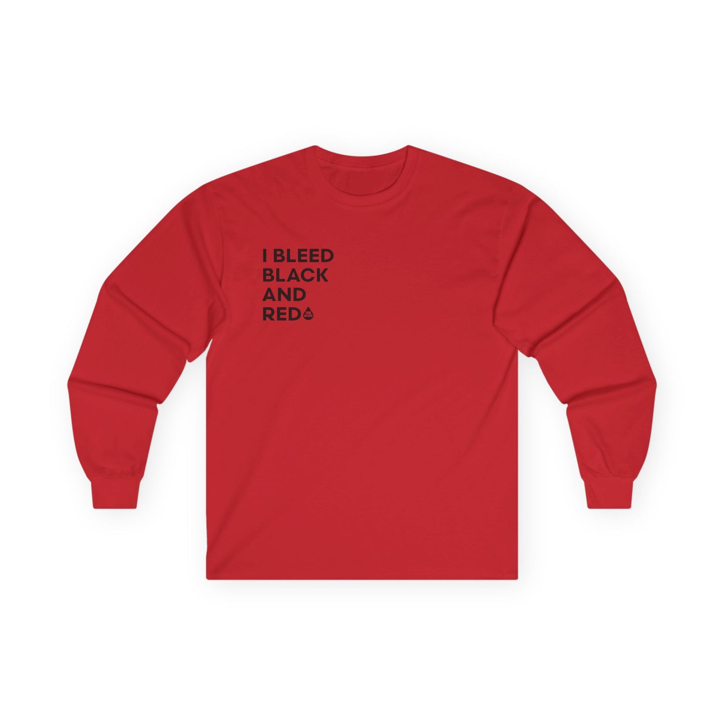I Bleed Black & Red Long Sleeve T