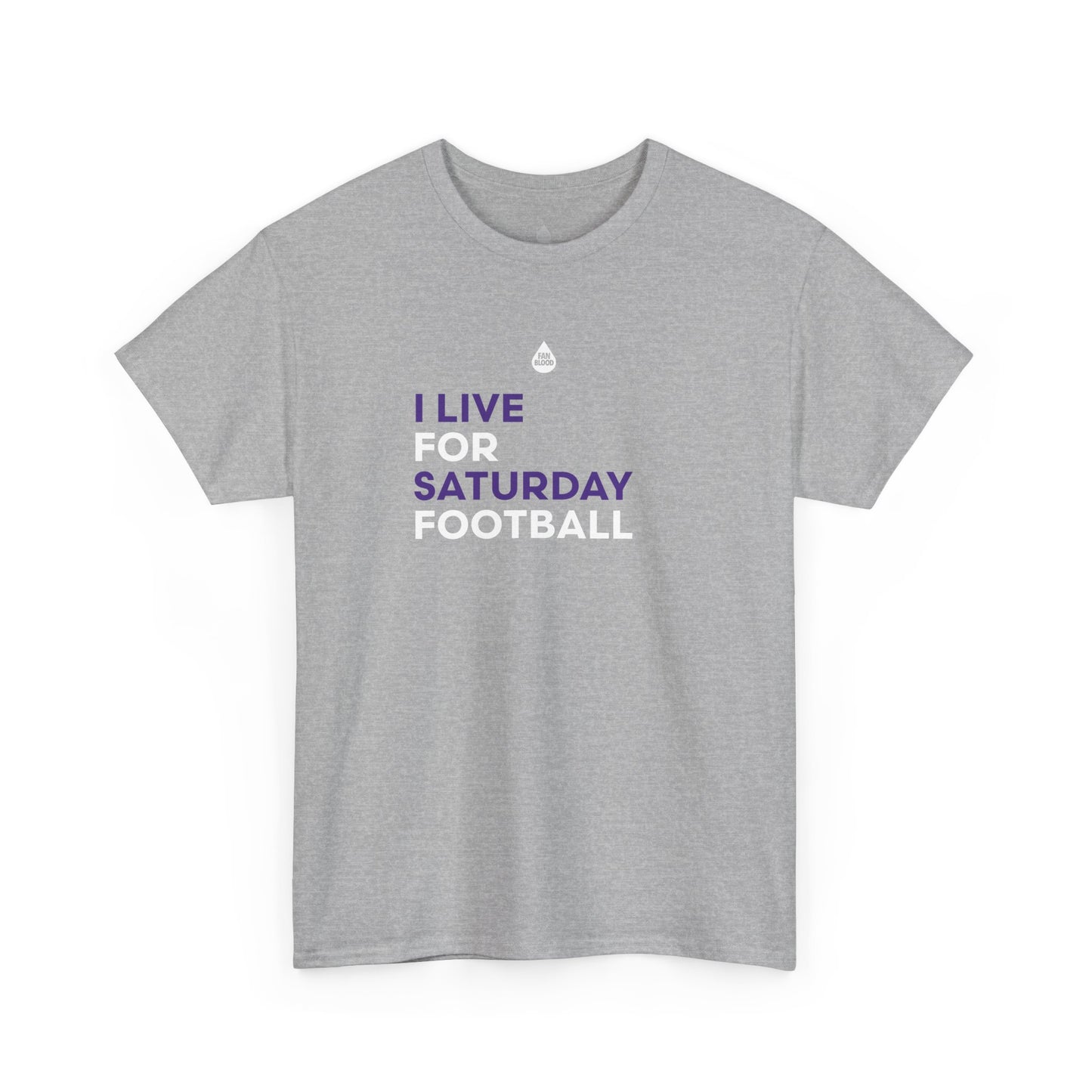Purple & White Saturday Football T-Shirt