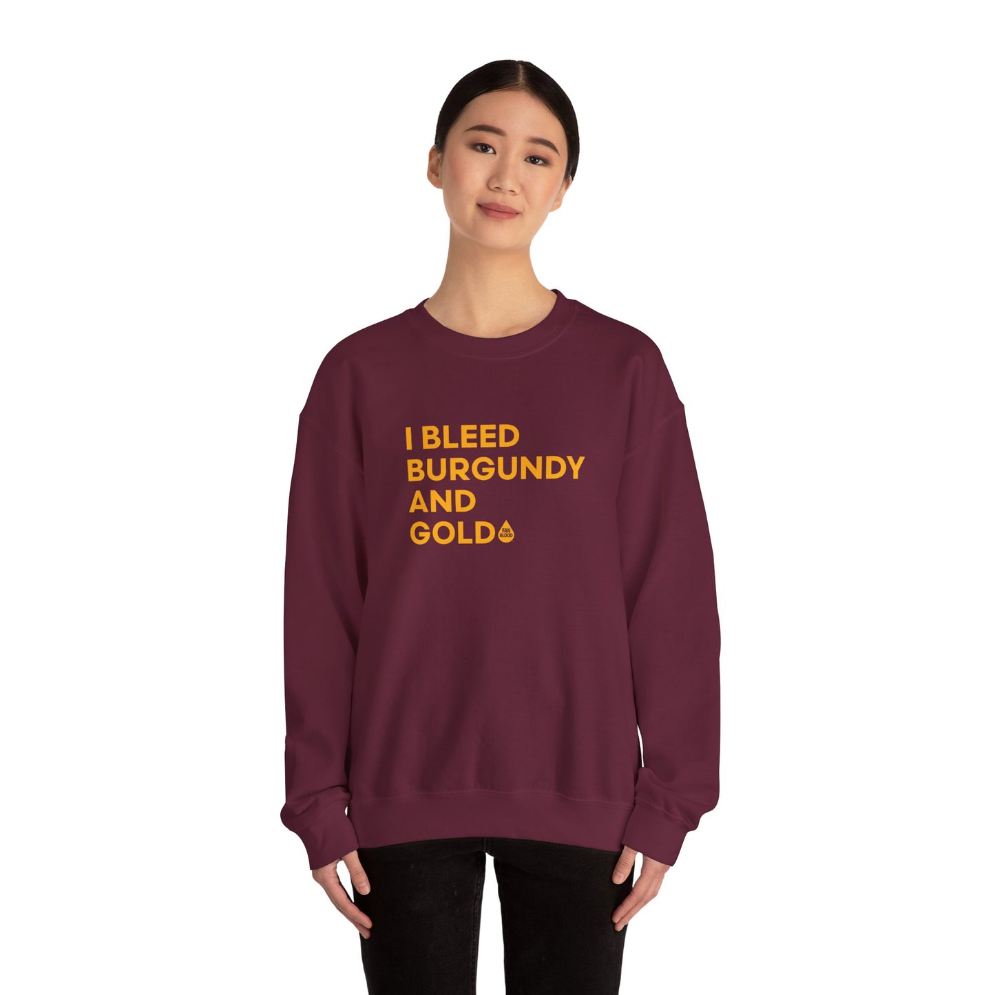 I Bleed Burgandy & Gold Sweatshirt