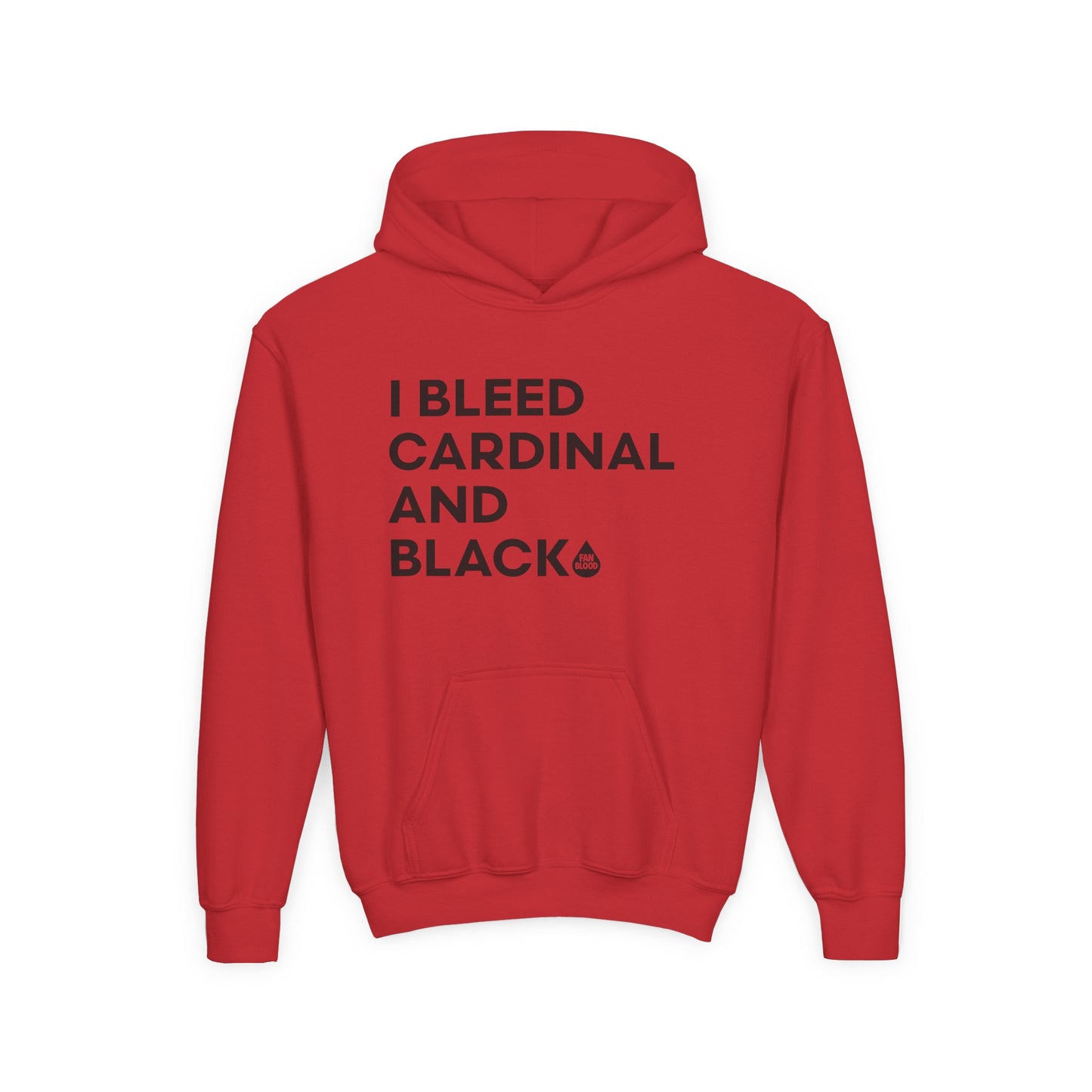 I Bleed Cardinal & Black Kid's Hoodie