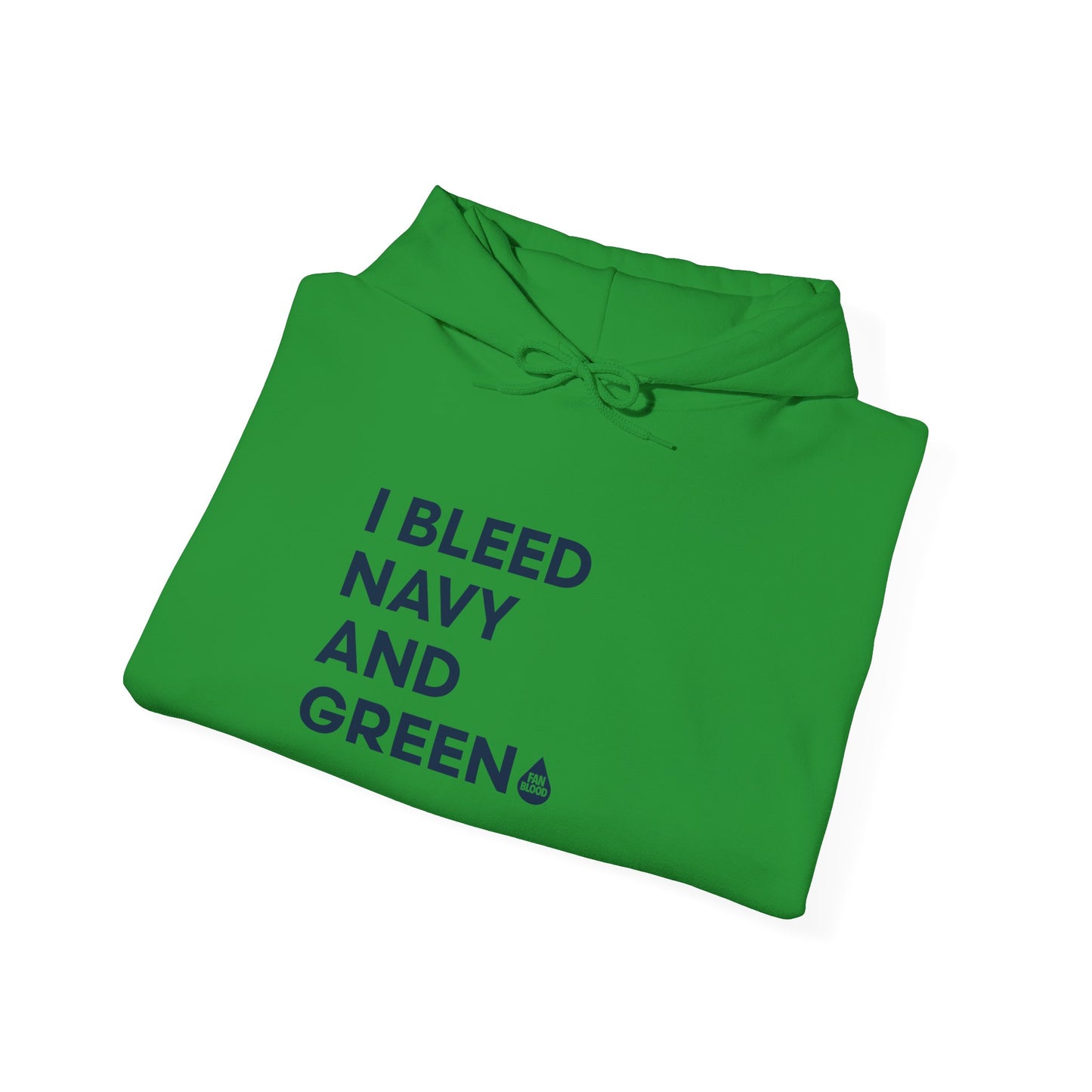 I Bleed Navy & Green Hoodie