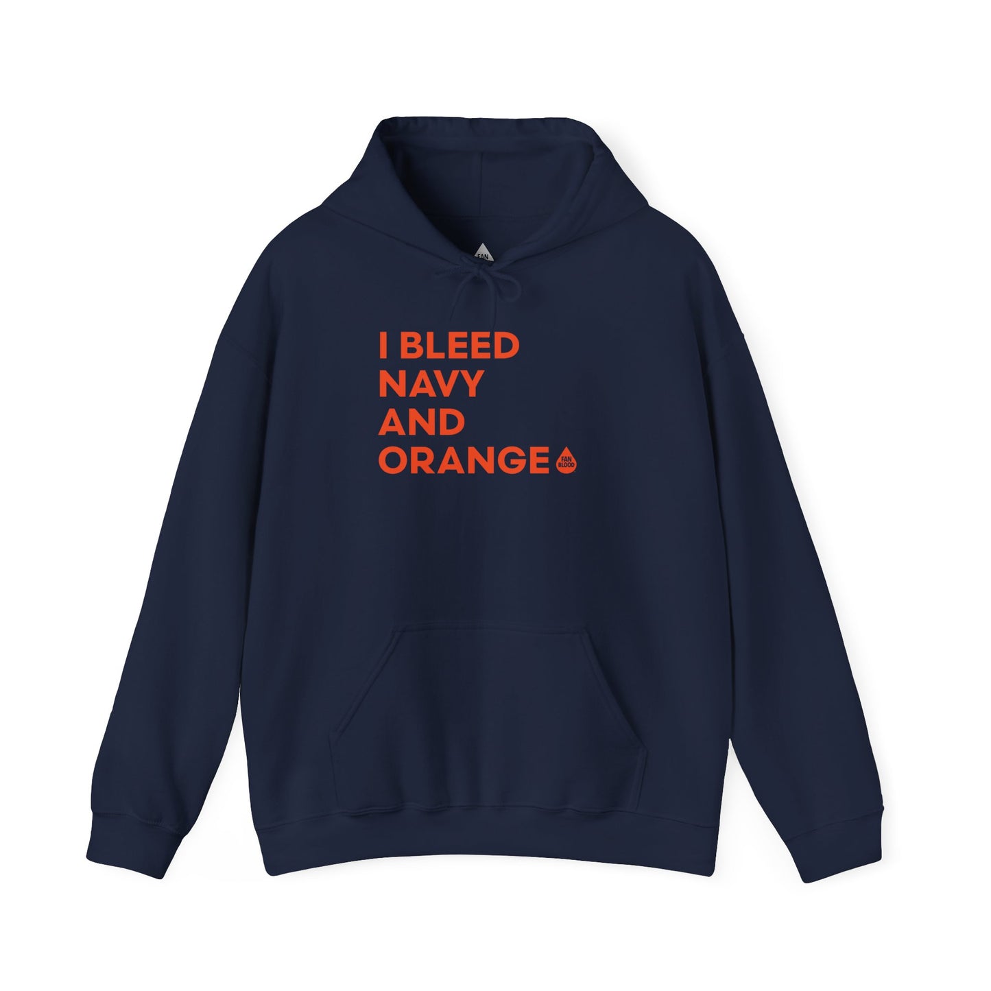 I Bleed Navy & Orange Hoodie