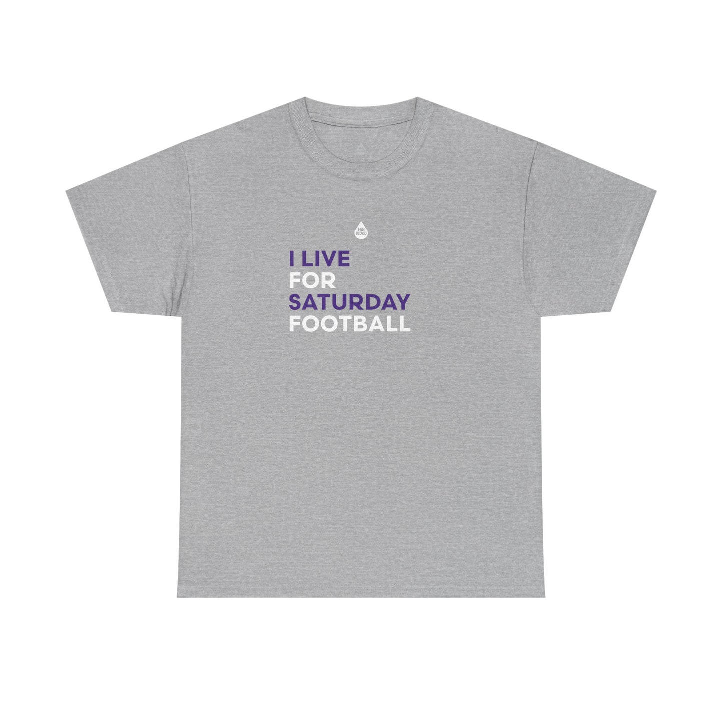 Purple & White Saturday Football T-Shirt