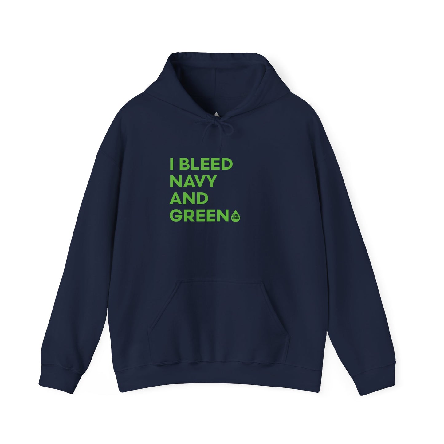 I Bleed Navy & Green Hoodie