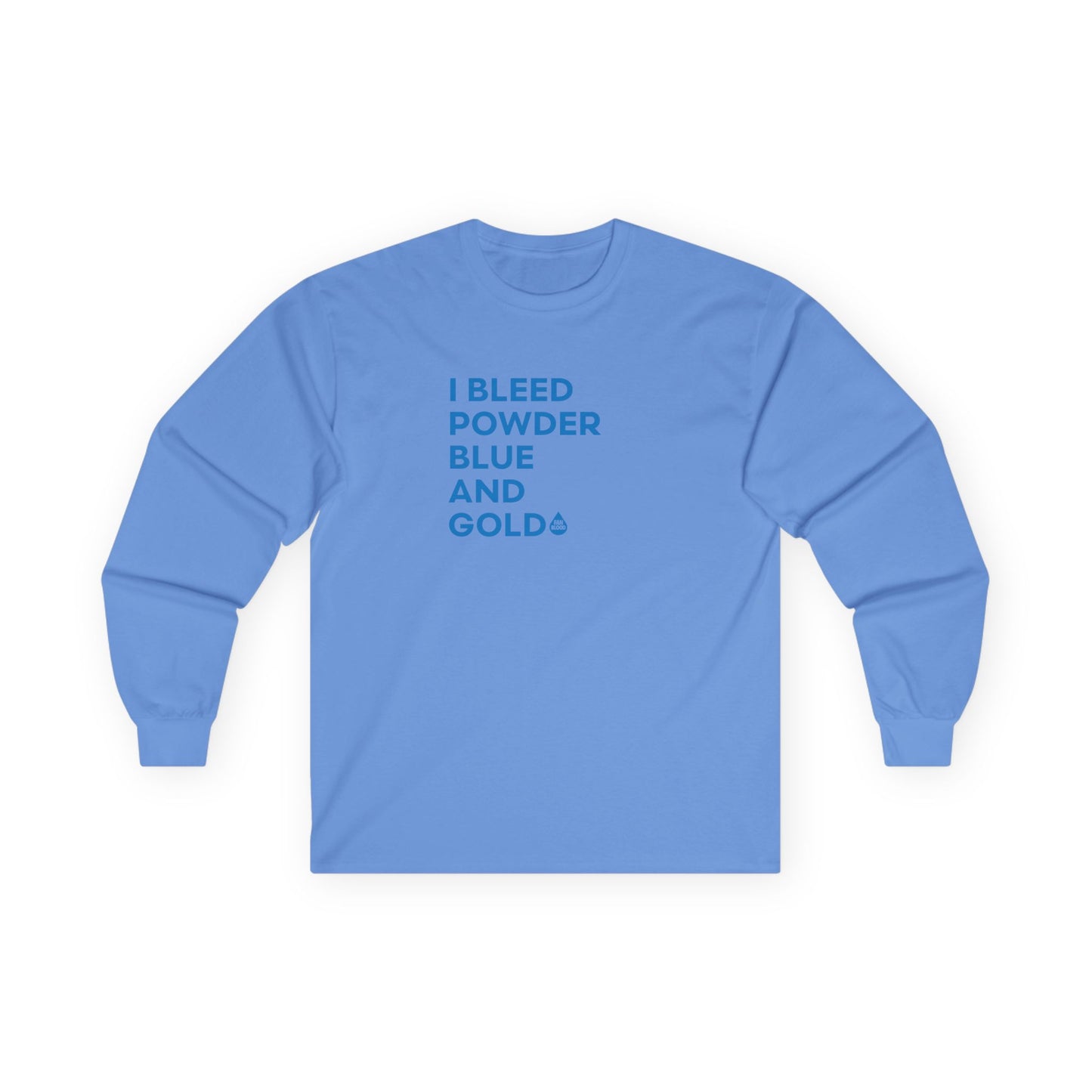 I Bleed Powder Blue & Gold Long Sleeve T