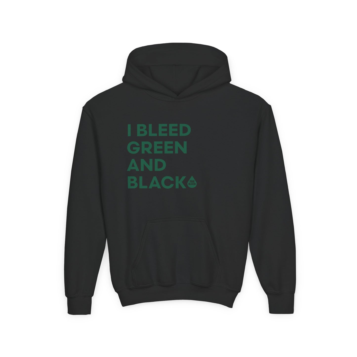 I Bleed Green & Black Kid's Hoodie