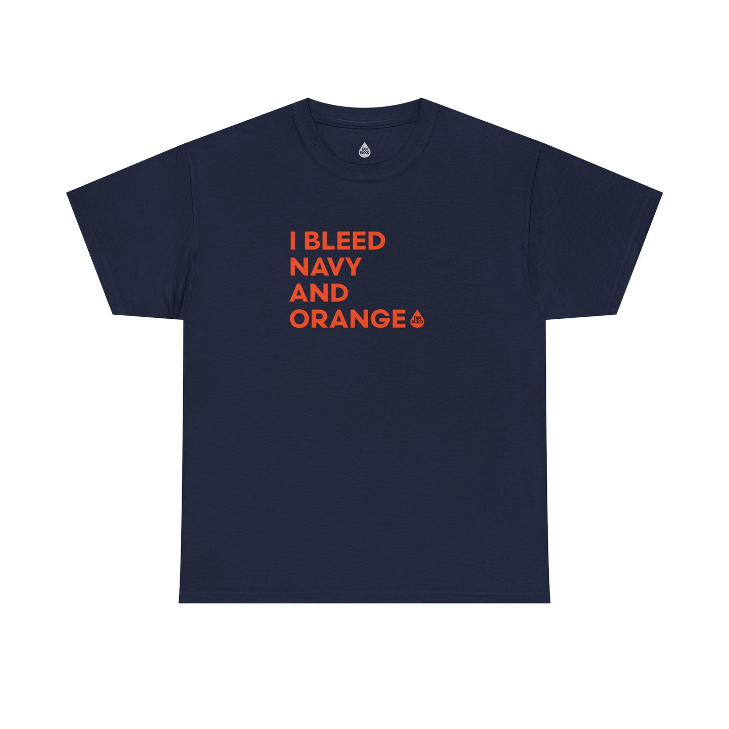 I Bleed Navy & Orange T-Shirt