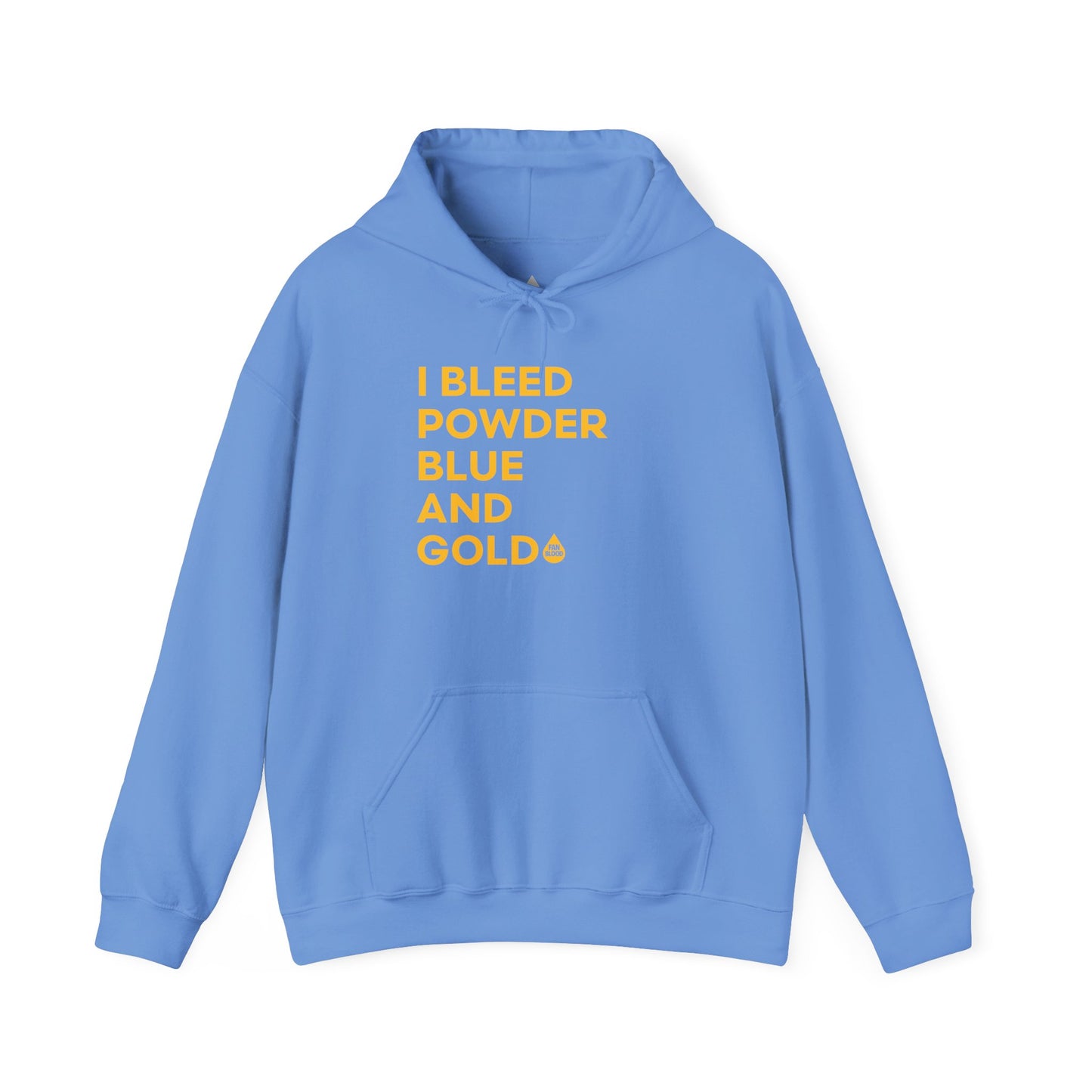 I Bleed Powder Blue & Gold Hoodie