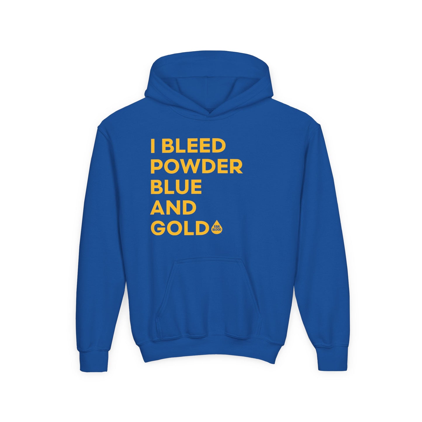 I Bleed Powder Blue & Gold Kid's Hoodie