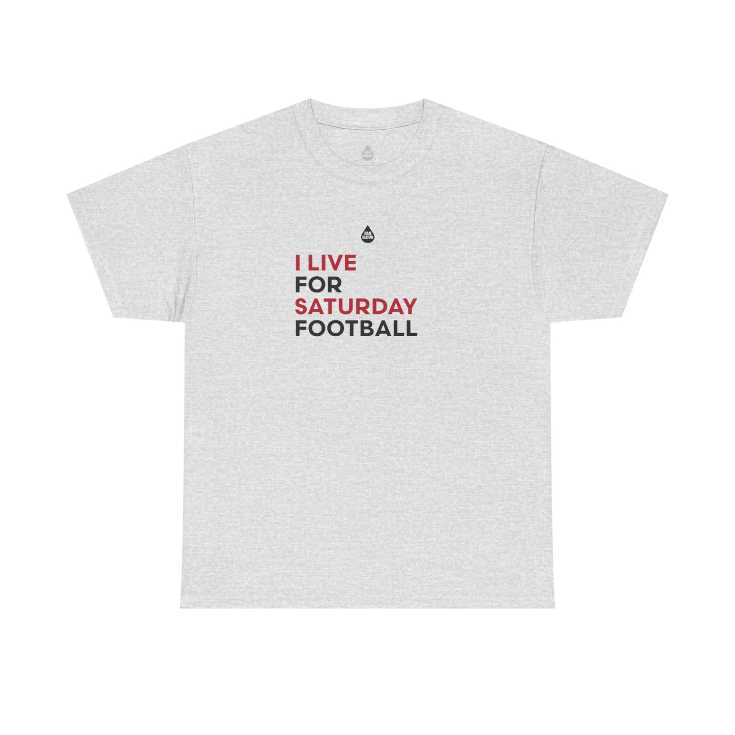 Black & Red Saturday Football T-Shirt