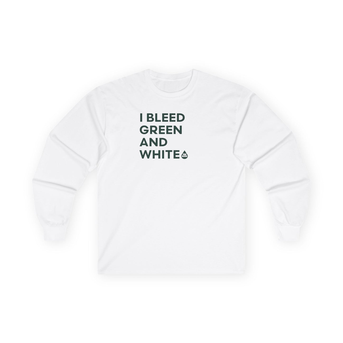 I Bleed Green & White EL Long Sleeve T