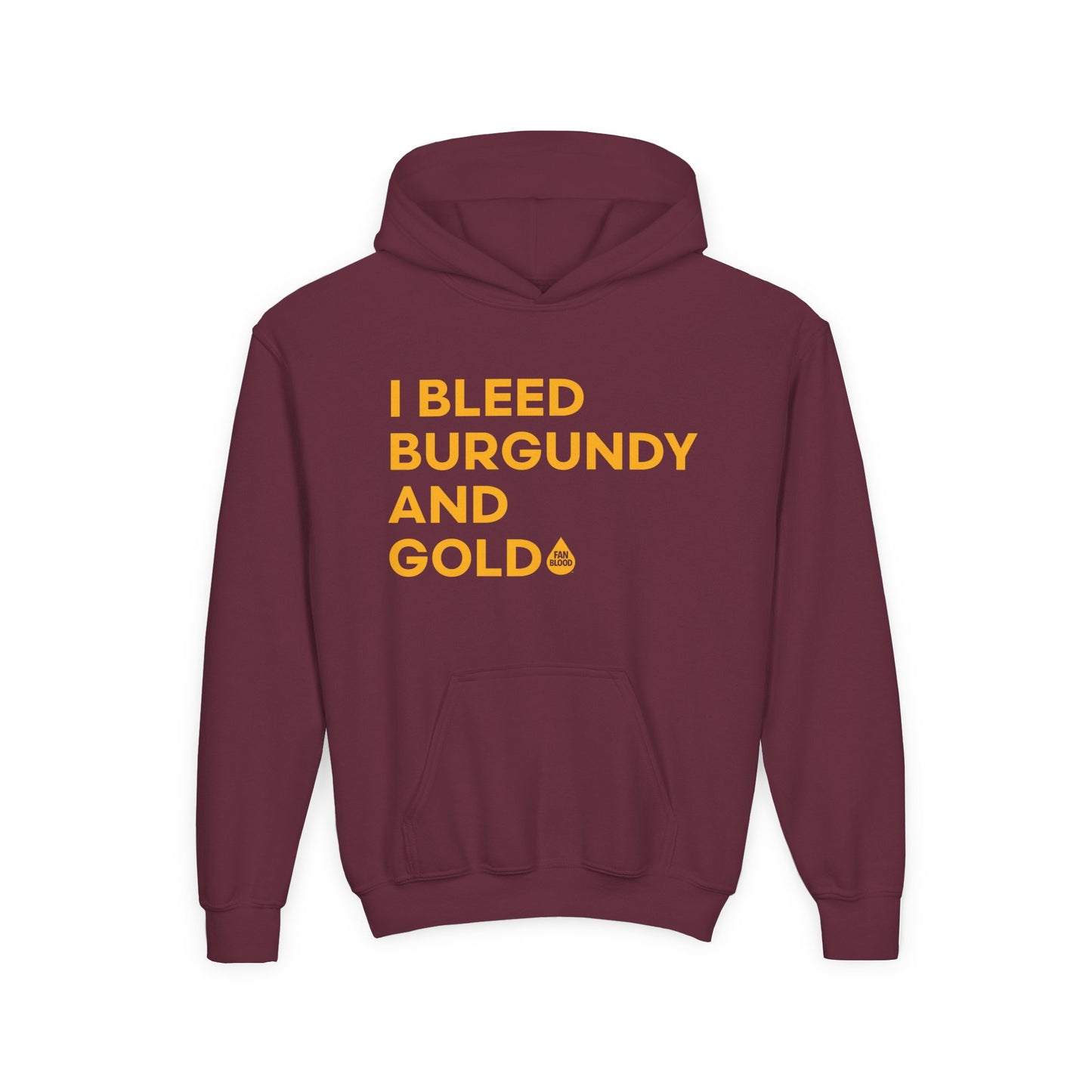 I Bleed Burgandy & Gold Kid's Hoodie