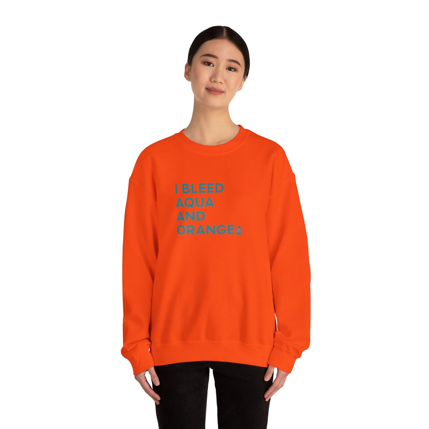 I Bleed Aqua & Orange Sweatshirt