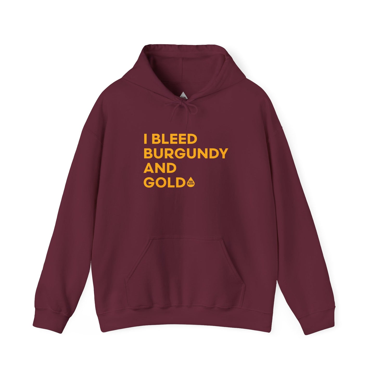 I Bleed Burgandy & Gold Hoodie