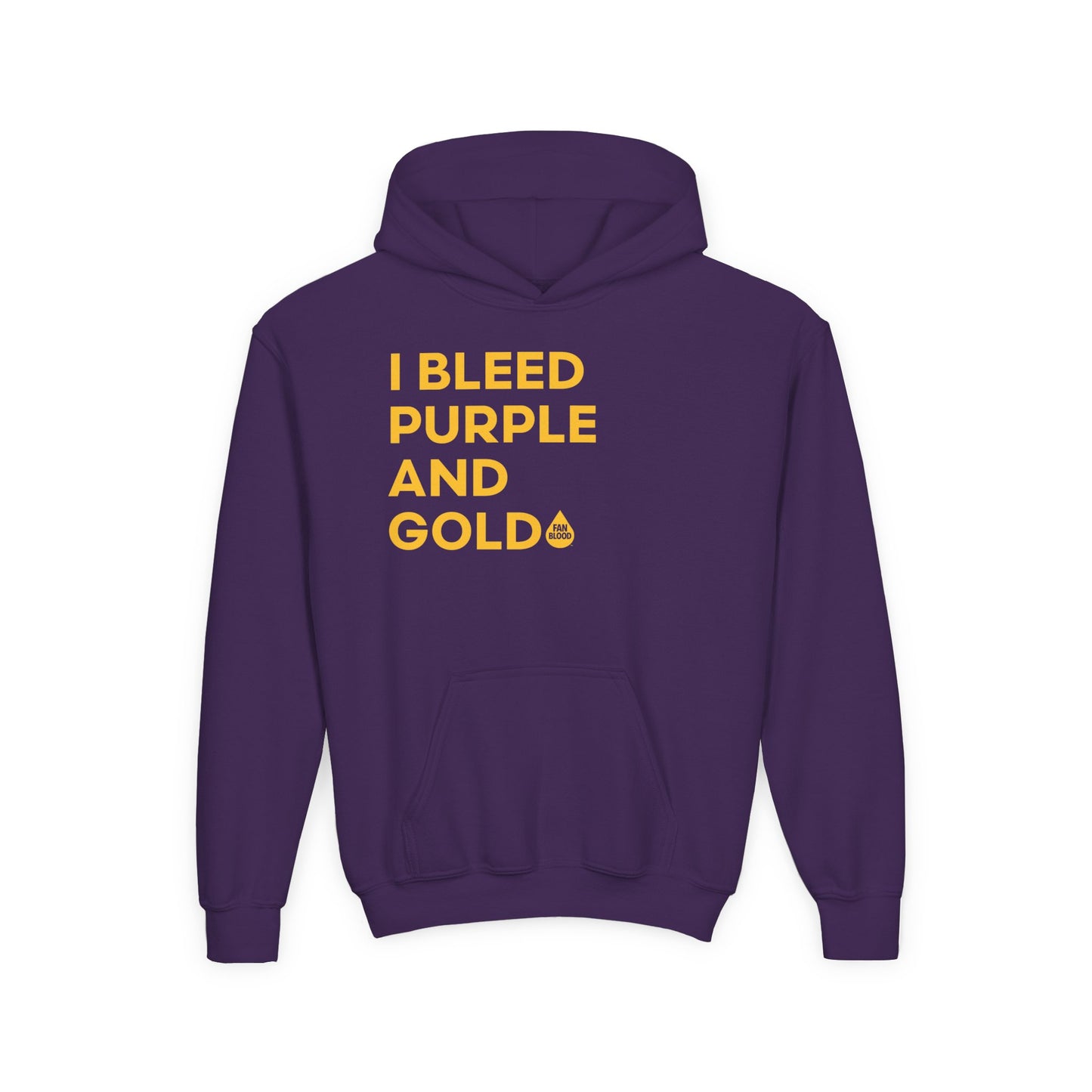 I Bleed Purple & Gold Kid's Hoodie