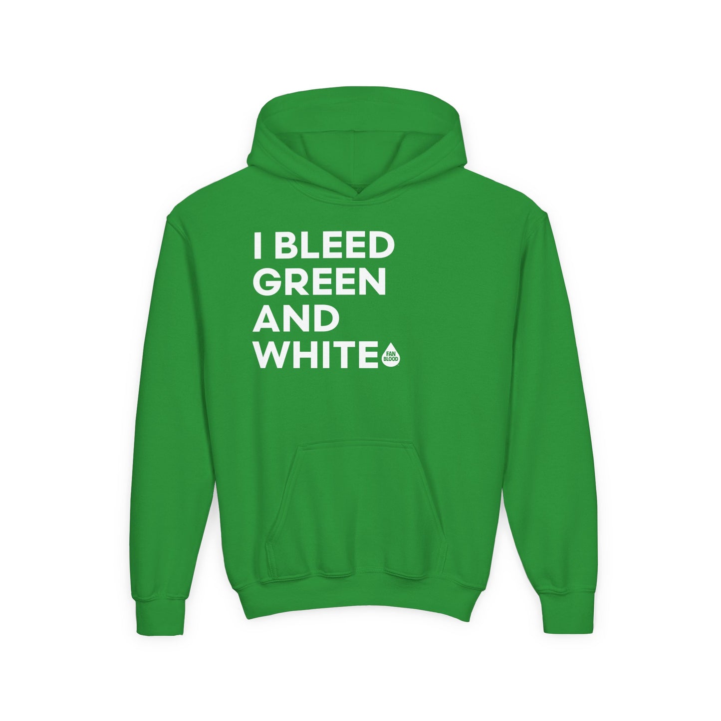 I Bleed Green& White Kid's Hoodie