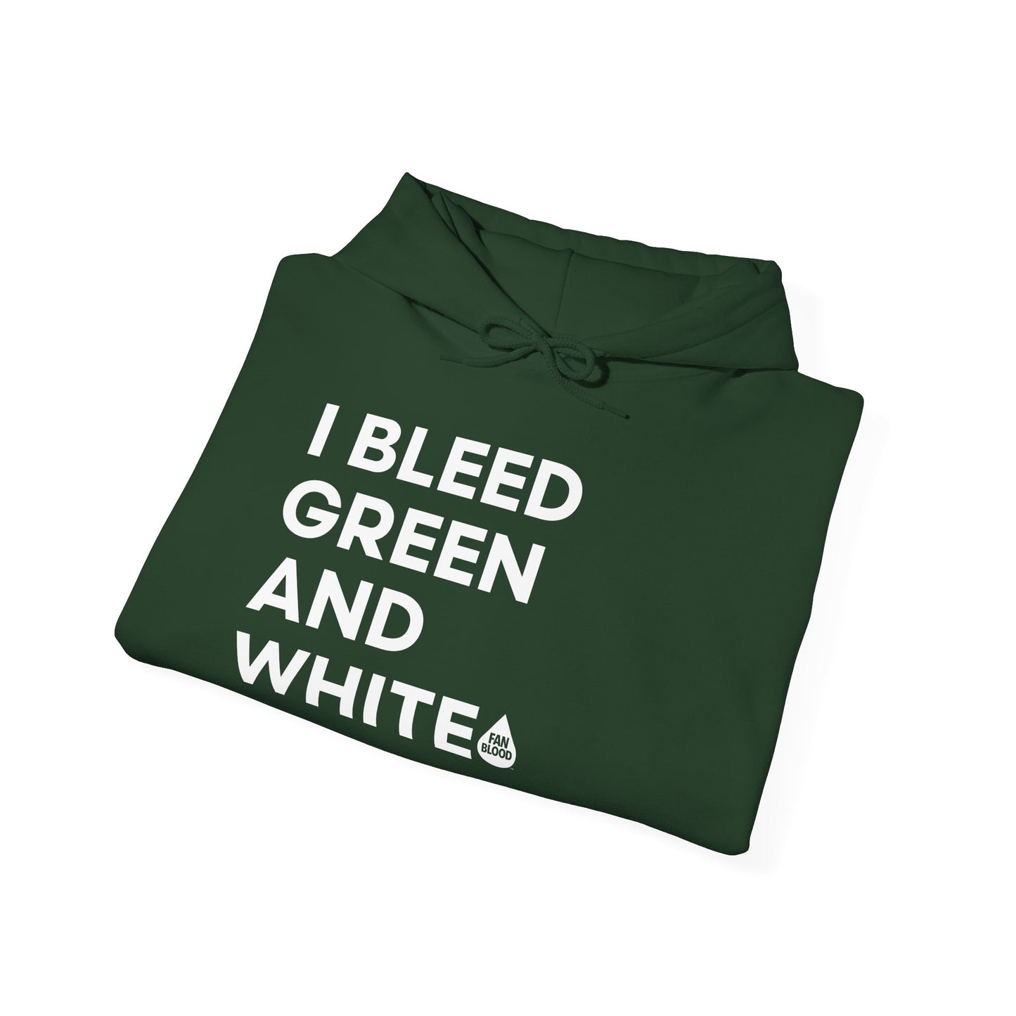 I Bleed Green & White EL Hoodie