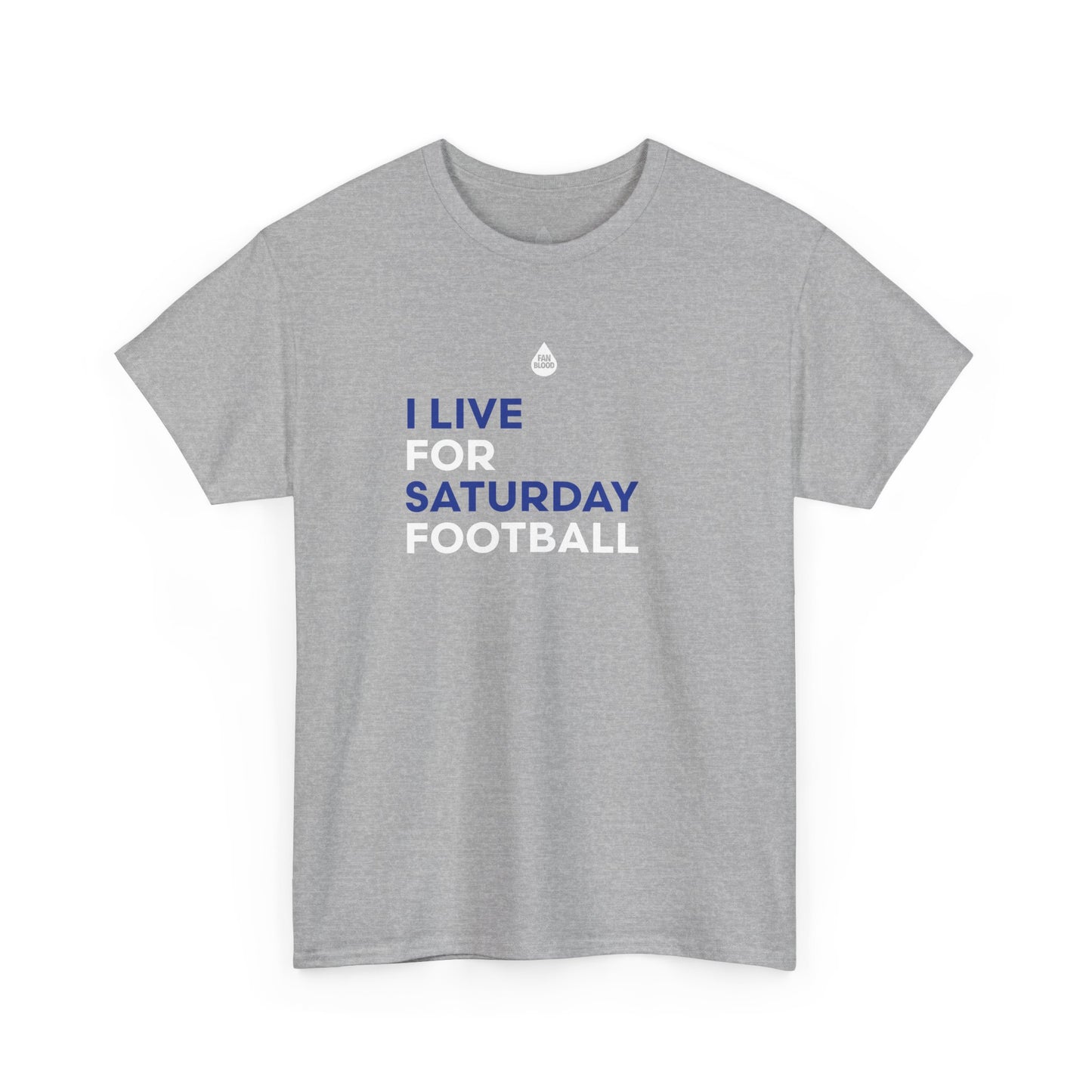 Blue & White Saturday Football T-Shirt
