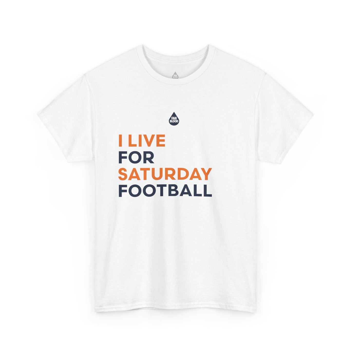 Navy & Orange Saturday Football T-Shirt
