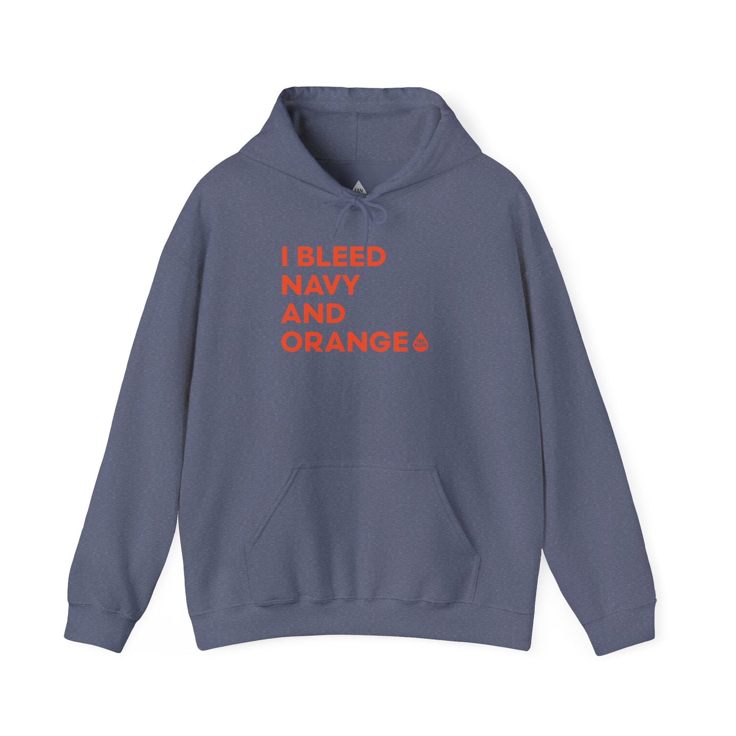 I Bleed Navy & Orange Hoodie
