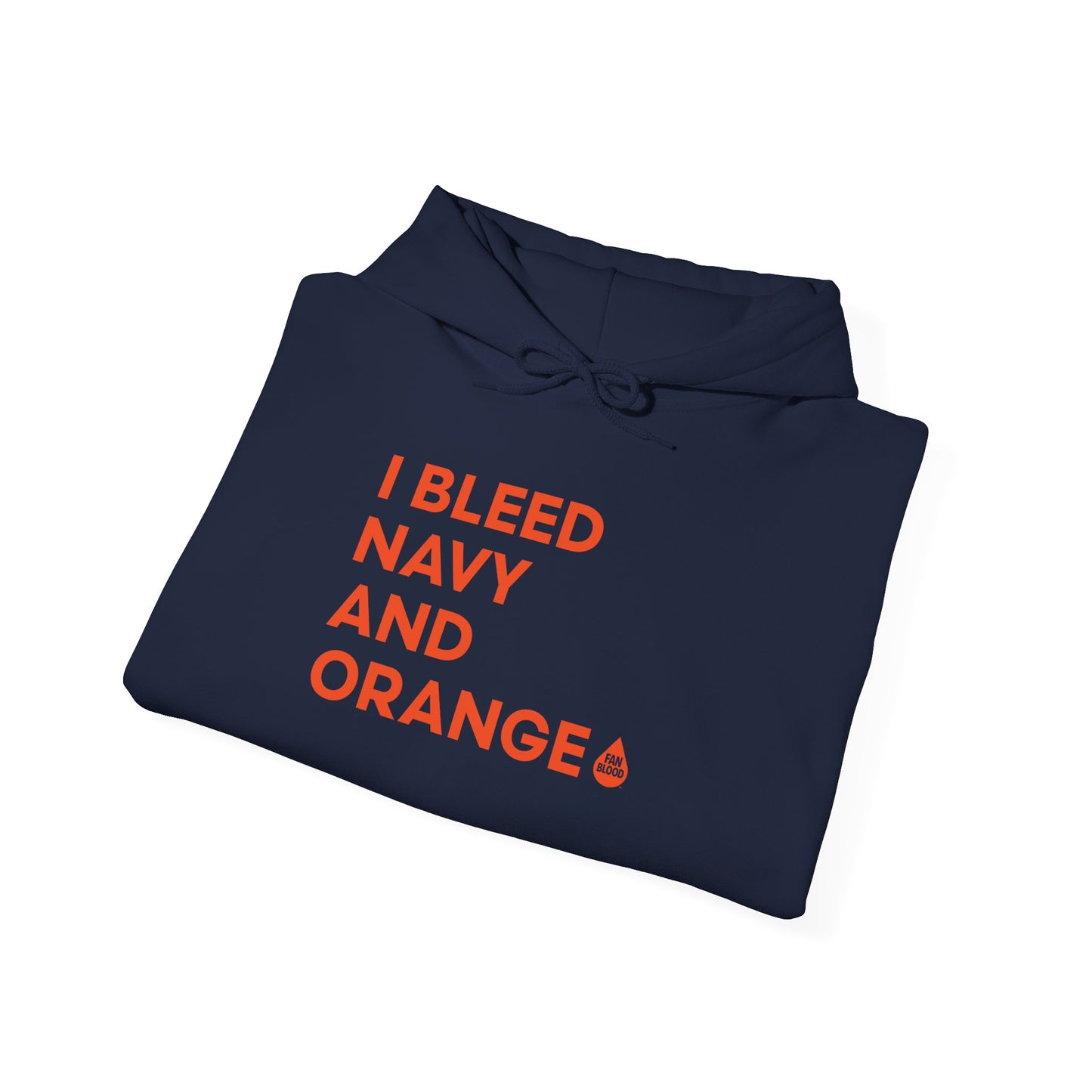 I Bleed Navy & Orange Hoodie