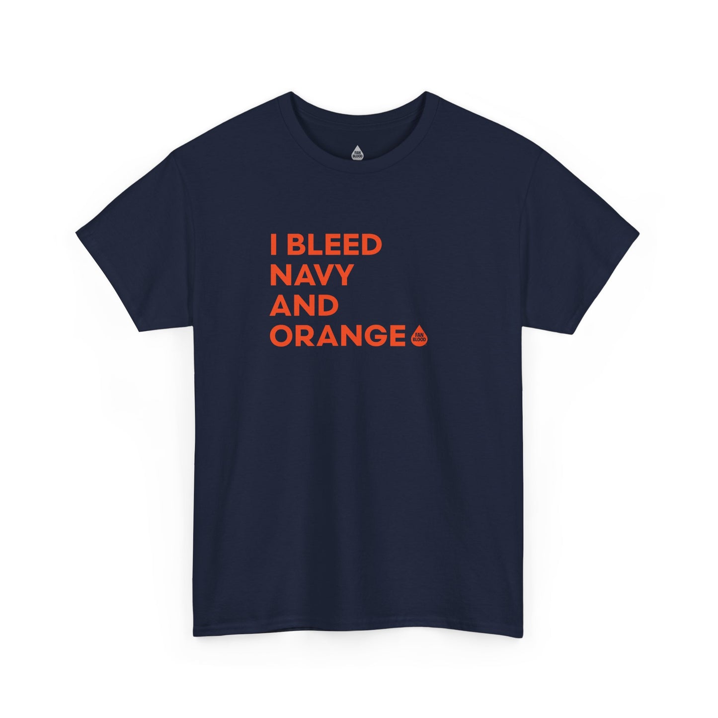 I Bleed Navy & Orange T-Shirt
