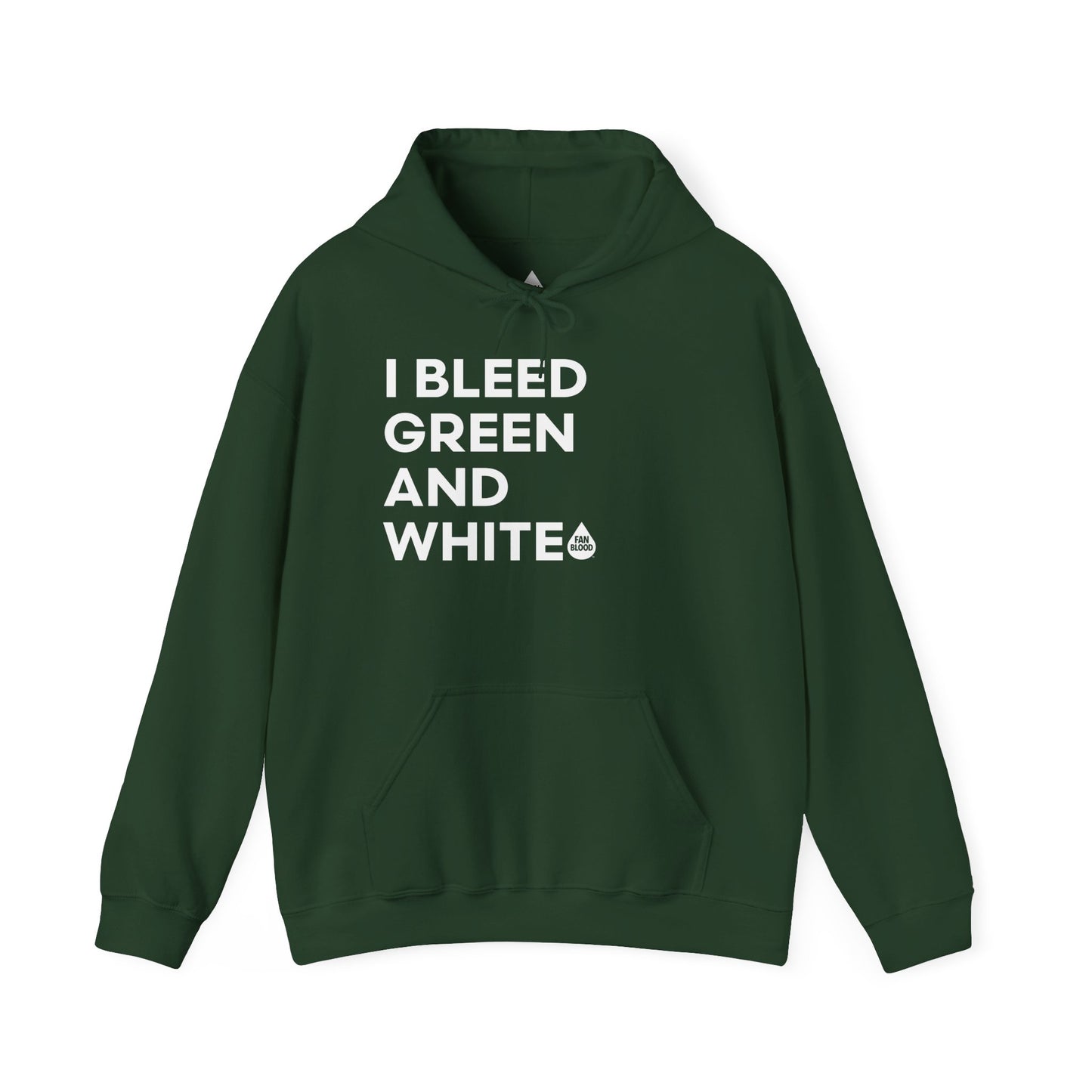 I Bleed Green & White EL Hoodie