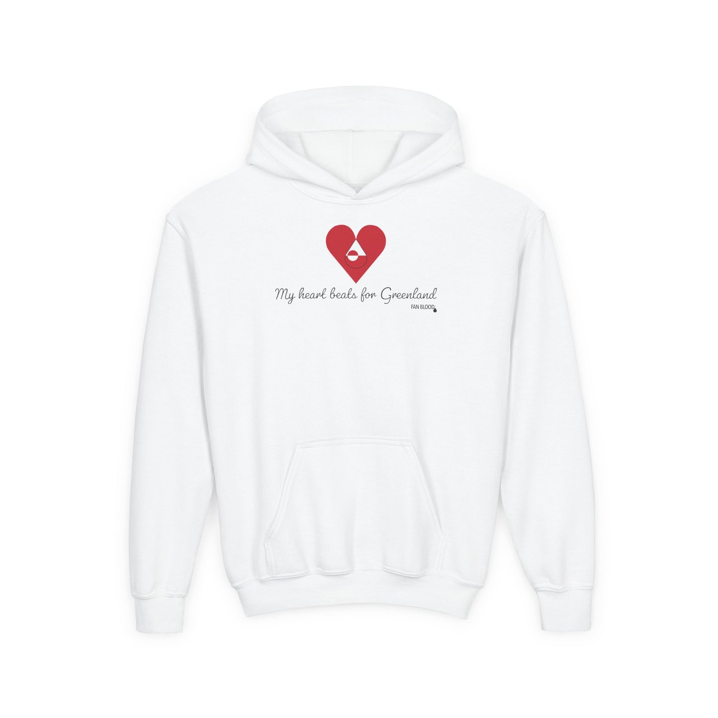 Greenland Heart Beats Kid's Hoodie