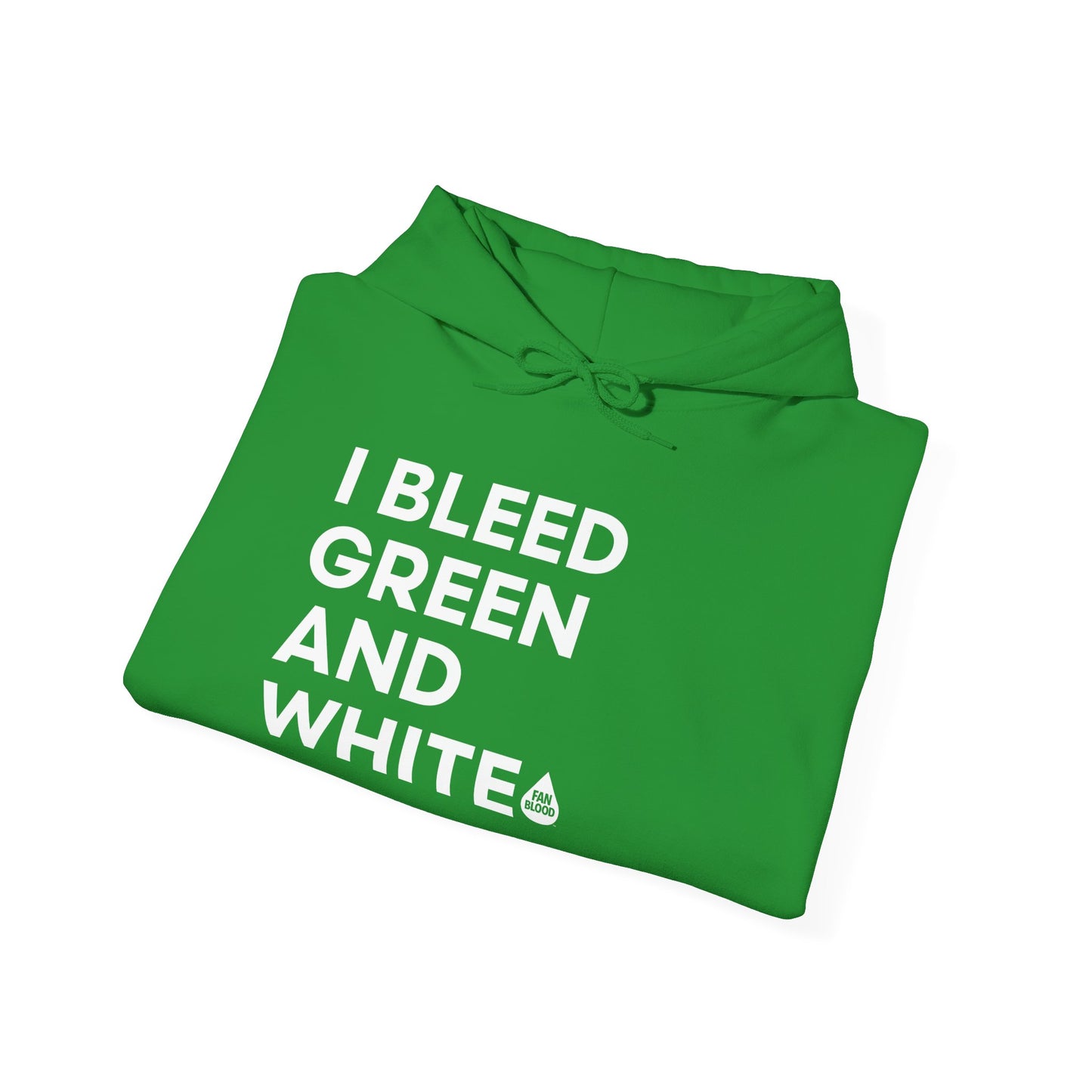 I Bleed Green & White Hoodie