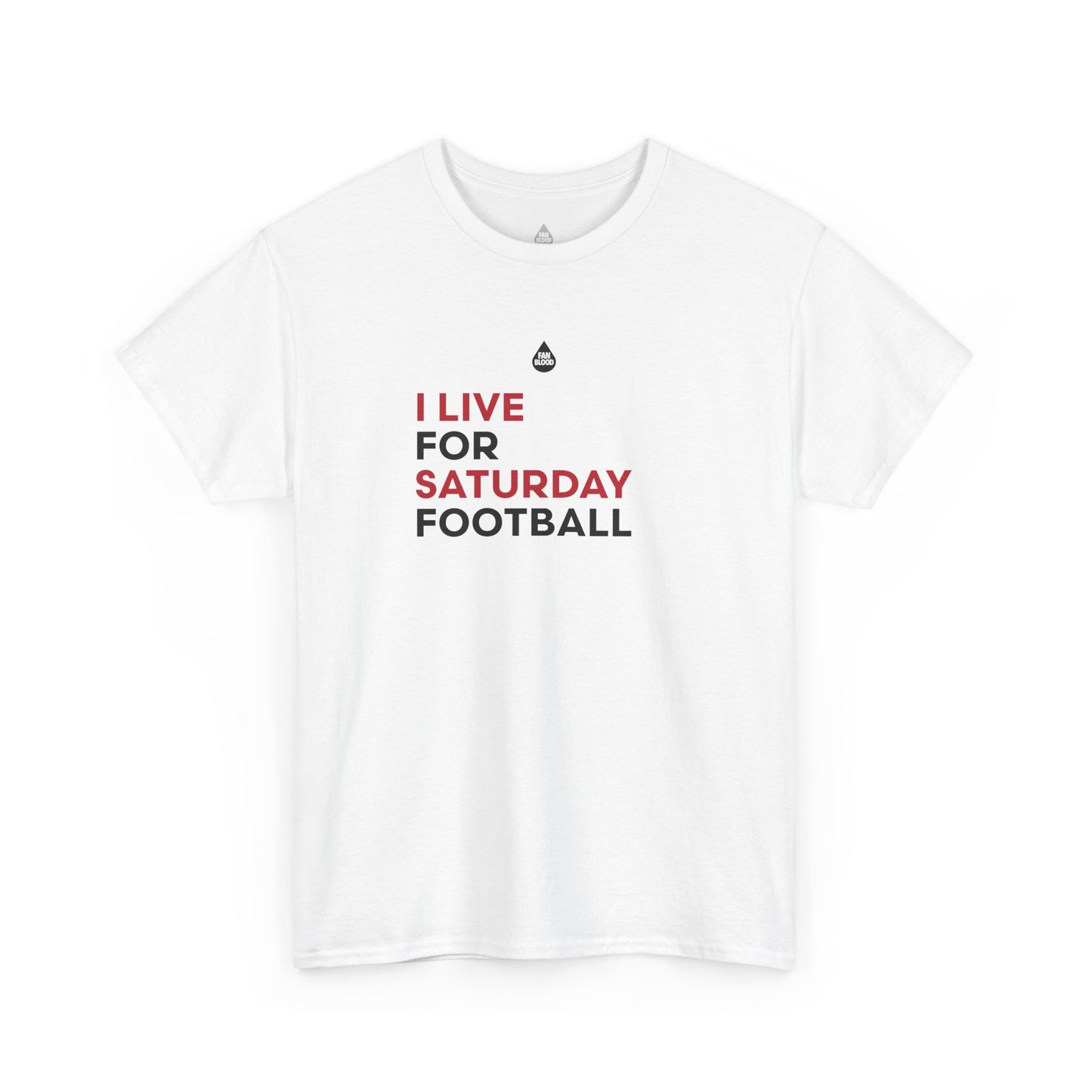 Black & Red Saturday Football T-Shirt