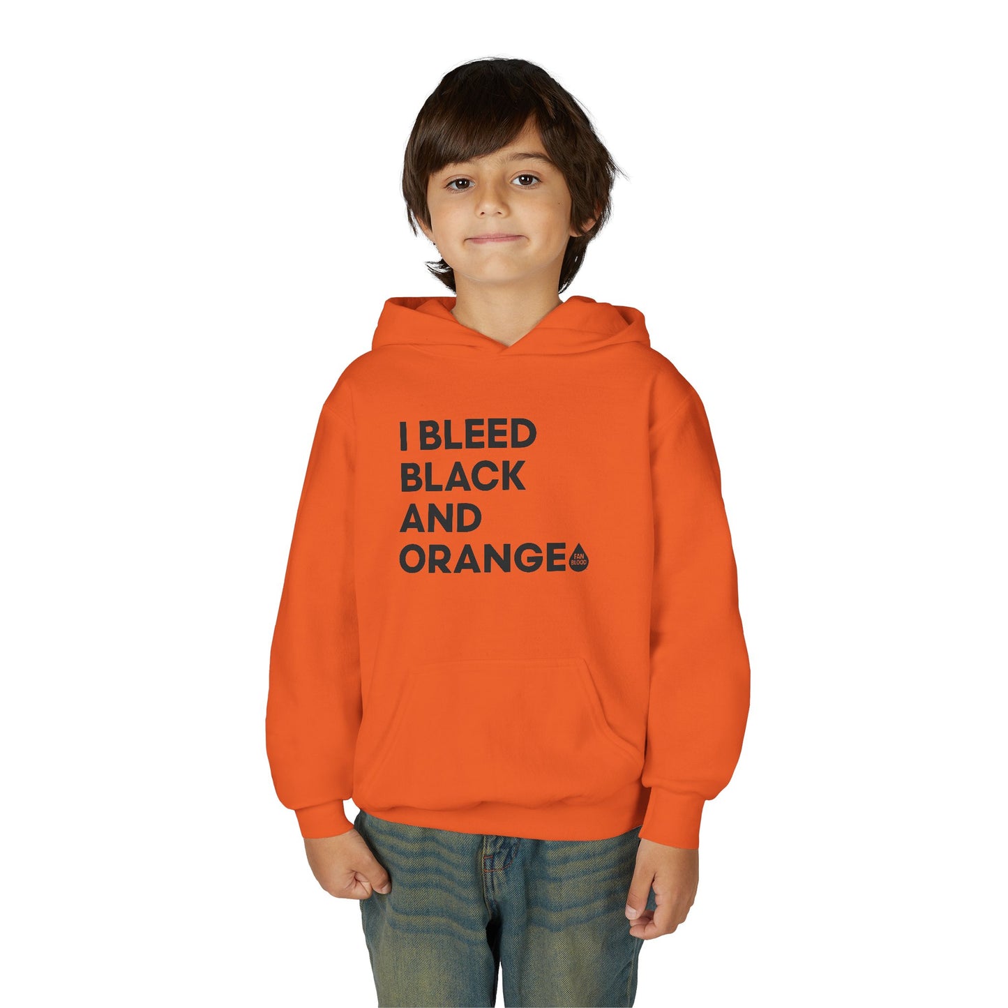 I Bleed Black & Orange Kid's Hoodie
